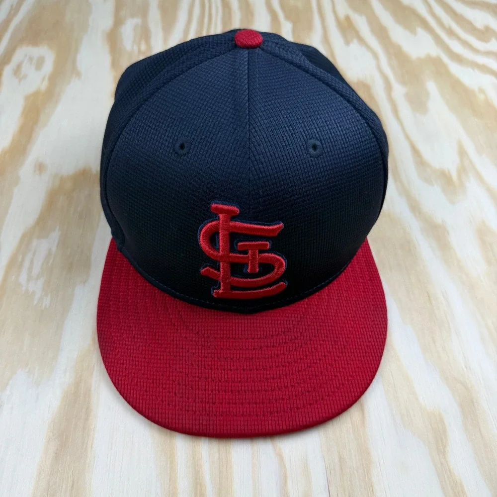New Era 59FIFTY St Louis Cardinals MLB On-Field Diamond Era Hat Navy Red 7 7/8